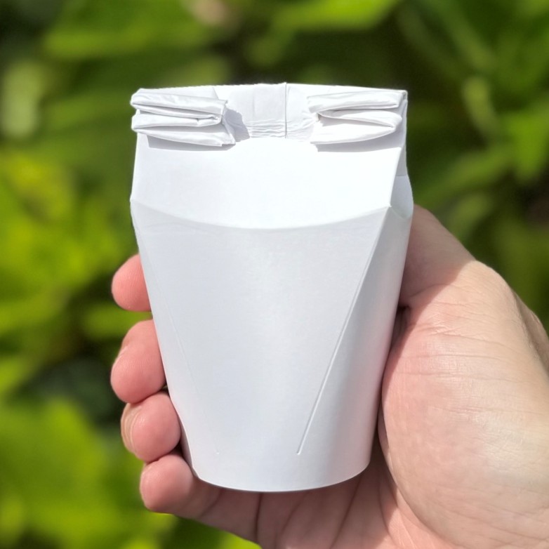 Copo Leve 300ml Papel Com Tampa Bebidas Quentes e Frias - Manga25un